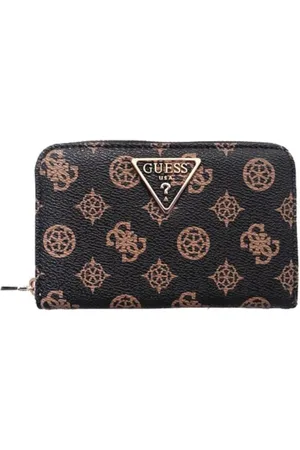 Guess Accessoires, Dames, Bruin, ONE Size, Leer, Zip Around Pasjeshouder Portemonnee