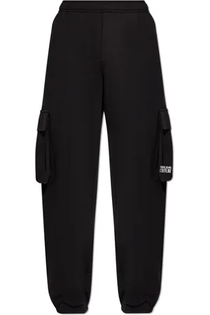 VERSACE Broeken, Heren, Zwart, M, Katoen, Cargo sweatpants
