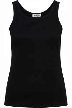 &Co Woman Tops, Dames, Zwart, 3Xl, Katoen, Basic Singlet