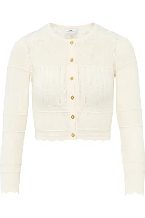 Elisabetta Franchi Truien, Dames, , L, Gebreide top in boter