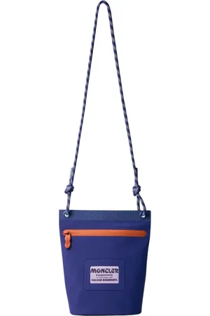 Moncler Tassen, Heren, Paars, ONE Size, Nylon, Logo Patch Crossbodytas