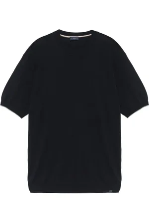 Paul & Shark Tops, Heren, Blauw, S, Blauwe Crew Neck Sweater Korte Mouwen