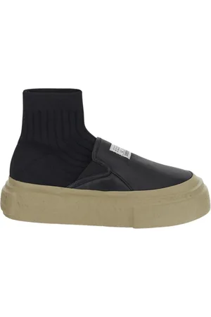 Maison Margiela Schoenen, Heren, Zwart, 41 EU, Mixed Fabric Slip-On Sneaker