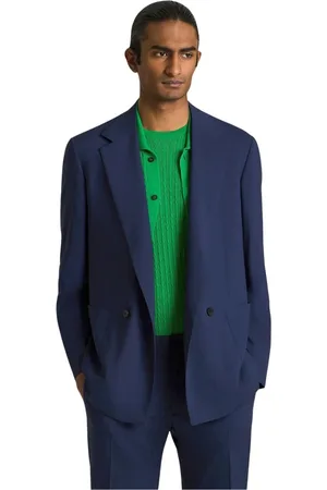 Kiton Jassen, Heren, Blauw, L, Gedemonteerd Technisch Stoffen Pak