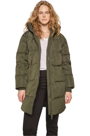 Mos Mosh Jassen, Dames, Groen, XL, Polyester, Gewatteerde Donsjas met Capuchon