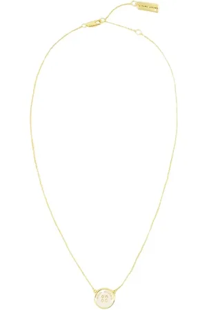 Marc Jacobs Accessoires, Dames, Geel, ONE Size, Messing Knoop Hanger Ketting
