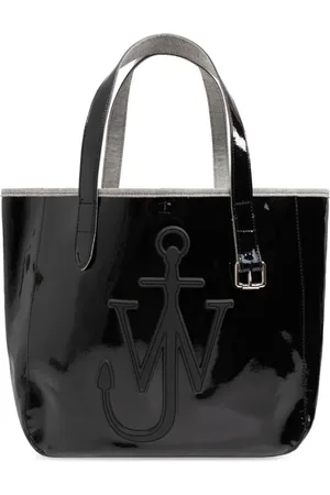 J.W.Anderson Tassen, Dames, Zwart, ONE Size, Anker Logo Schoudertas Zwart