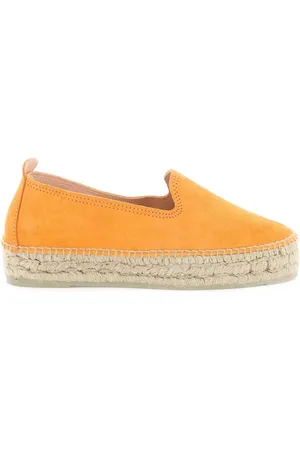 MANEBI Schoenen, Dames, Oranje, 37 EU, Leer, Hamptons Sandalen