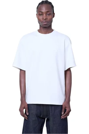 WALTER VAN BEIRENDONCK Tops, Heren, Wit, S, Achtertekst Print Boxy T-shirt