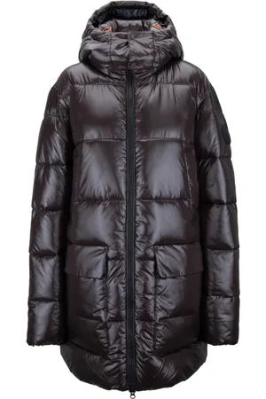 save the duck Jassen, Dames, Bruin, L, Polyester, Jas met Rits en Capuchon