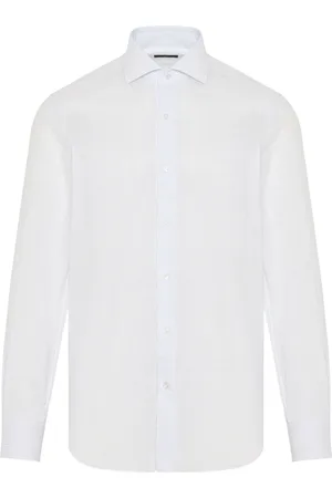 BARBA Overhemden, Heren, Blauw, XL, Katoen, Gestreept Linnen Katoenen Shirt Gemaakt in Italië