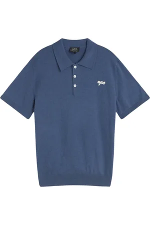 A.P.C. Tops, Heren, Blauw, L, Tijdloos Gregorio Polo Shirt