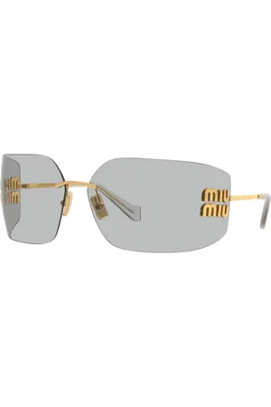 Miu Miu Accessoires, Dames, Geel, ONE Size, Zonnebril