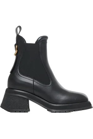 Moncler Schoenen, Dames, Zwart, 36 EU, Leer, Gigi Leren Chelsea Boots