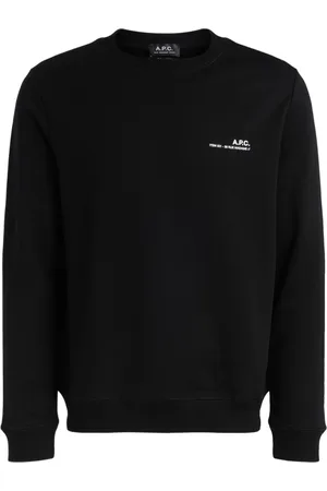A.P.C. Sweatshirts & Hoodies, Heren, Zwart, S, Katoen, Katoenen sweatshirt met logo