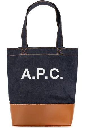 A.P.C. Tassen, unisex, Blauw, ONE Size, Katoen, Axel Small Shopper Bag