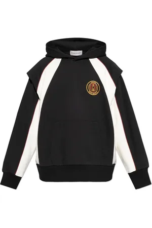 Moncler Sweatshirts & Hoodies, unisex, Zwart, XS, Katoen, Hoodie