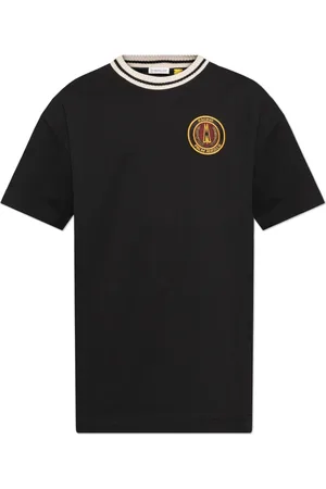 Moncler Tops, unisex, Zwart, M, Katoen, T-Shirt
