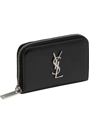 Saint Laurent Accessoires, Heren, Zwart, ONE Size, Leer, Portafoglio Zip Around Wallet