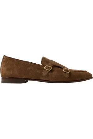 Scarosso Schoenen, Heren, Bruin, 43 EU, Leer, Ernesto Tobacco Suede Loafers
