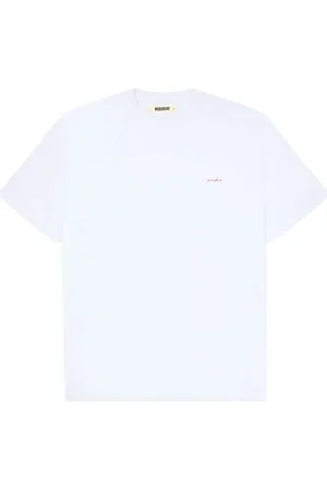 Woodbird Tops, Heren, Wit, M, Katoen, Grafische Print Korte Mouw Tee
