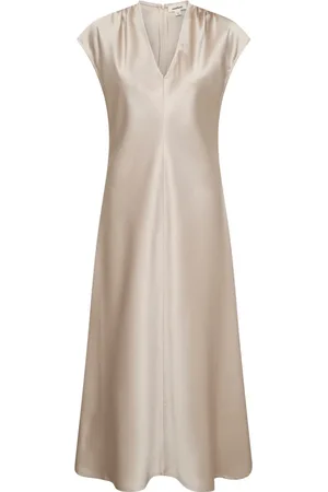 Soaked in Luxury Kleedjes, Dames, , 2Xl, Polyester, Elegante Midi Jurk Ancient Scroll