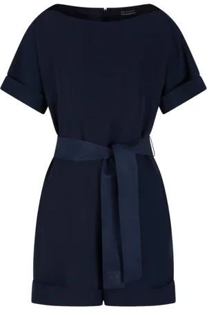 Armani Exchange Jumpsuits & Playsuits, Dames, Blauw, M, Blauwe Jurken voor Vrouwen