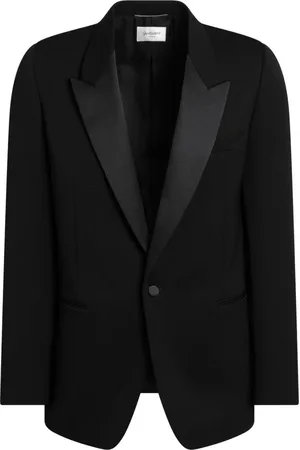 Saint Laurent Jassen, Heren, Zwart, XL, Wol, Single-Breasted Jasje