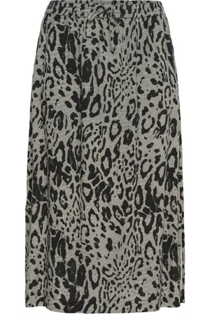 Kaffe Rokken, Dames, Veelkleurig, 6Xl, Moonstruck Black Animal Rok