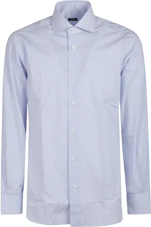 BARBA Overhemden, Heren, Blauw, XL, Stijlvolle lange mouwen shirt