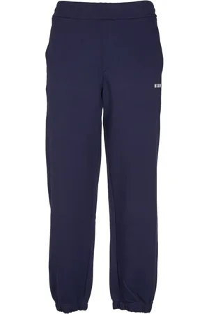 Msgm Broeken, Heren, Blauw, XL, Katoen, Felpa Pant Broek