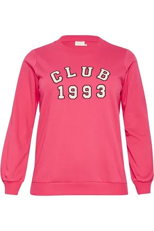 Kaffe Sweatshirts & Hoodies, Dames, Roze, M, Katoen, Sportieve Sweatshirt met Slimme Print
