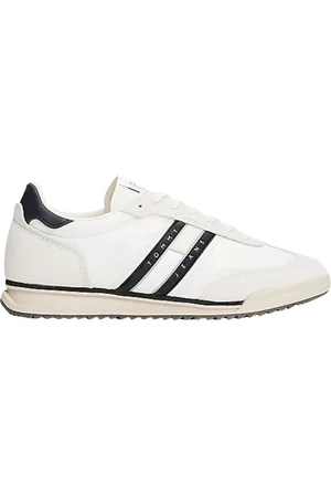 Tommy Hilfiger Schoenen, Heren, Wit, 44 EU, Leer, Retro Runner Cleated Sneakers