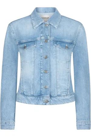 Dondup Jassen, Dames, Blauw, S, Denim, Slim Denim Stretch Jack