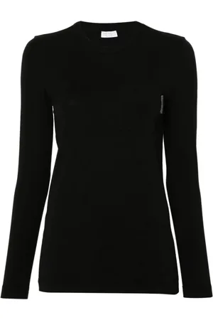 Brunello Cucinelli Tops, Dames, Zwart, S, Katoen, Stijlvolle dames T-shirts en polo
