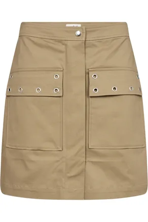 Soaked in Luxury Rokken, Dames, , XS, Katoen, Nauwsluitende Rok met Zakken