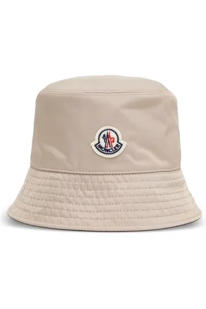 Moncler Accessoires, Dames, , M, Katoen, Fisherman Hat met Logo Patch