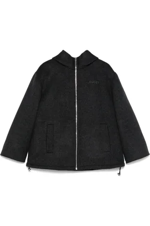 Gucci Jassen, Dames, Grijs, S, Klassieke Grijze Rits Hoodie Jas