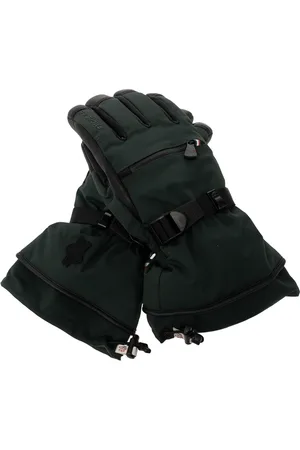 Moncler Accessoires, Heren, Groen, M, Katoen, Gevoerde Handschoenen
