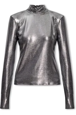 Notes Du Nord Blouses & Shirts, Dames, Grijs, S, Ivetta metallic top