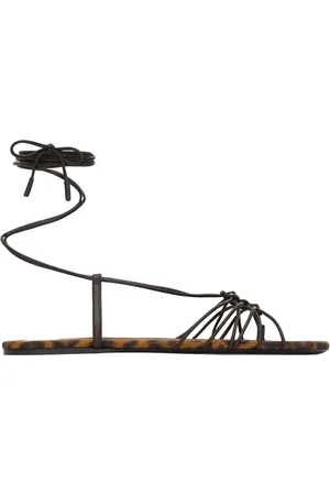 Saint Laurent Schoenen, Dames, Bruin, 39 EU, Leer, Babylone Flat Sandal