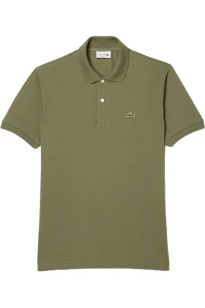 Lacoste Tops, Heren, Groen, L, Katoen, Militaire Stijl Katoenen Polo