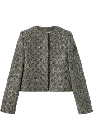 Gucci Jassen, Dames, Grijs, S, Ash Grey Knoopjas