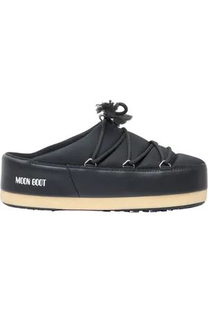 Moon Boot Schoenen, Dames, Zwart, 41 EU, Nylon, Nylon Mules met Veters en Logo-opdruk