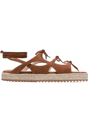 Scarosso Schoenen, Dames, Bruin, 39 1/2 EU, Suède, Sweet Lace Sandalen