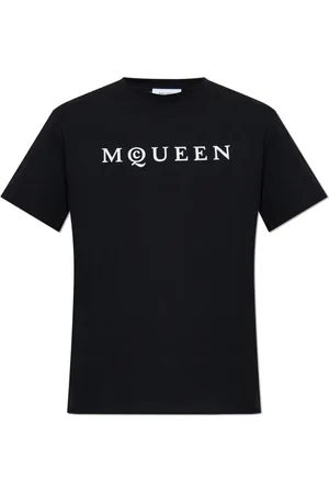 Alexander McQueen Tops, Heren, Zwart, 2Xl, Katoen, T-shirt met logo