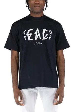 44 Label Group Tops, Heren, Zwart, M, Katoen, Peace T-Shirt