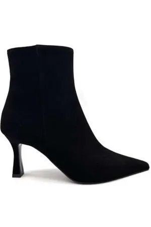 ROBERTO FESTA Schoenen, Dames, Zwart, 39 EU, Suède, Zwarte suède enkellaars met rits