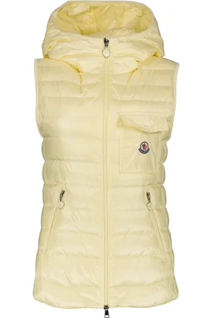Moncler Jassen, Dames, Geel, S, Nylon, Mouwloze Glygos Bodywarmer
