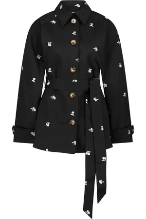 Fabienne Chapot Mantels, Dames, Zwart, M, Troy Trenchcoat Short